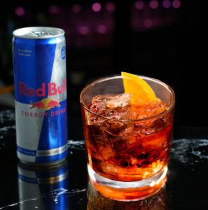 Tequila Old Fashioned with Red Bull